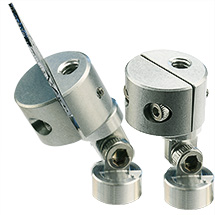 EM-Tec HS18 Mini-Klammerschwenkprobenhalter für Proben bis zu 8 mm, Aluminium, M4